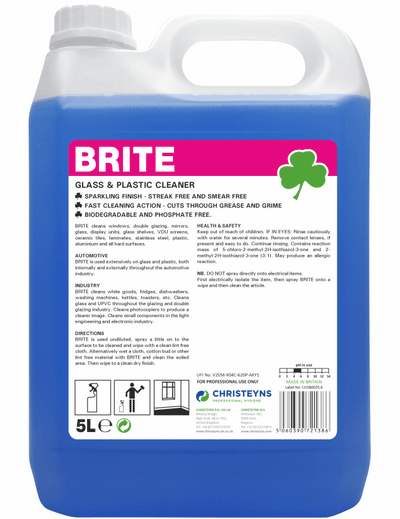 Brite Window, Mirror and Plastic Cleaner 5L
