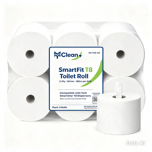 SmartFit T8 Toilet Rolls, Compatible with Tork Smart One Dispensers